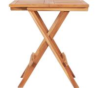 vidaXL Table de bistrot pliante 60x60x65 cm bois massif teck