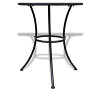 vidaXL Table de bistrot rouge terracotta et blanc 60 cm Mosaïque