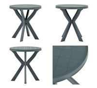 vidaXL Table de bistrot Vert Ø70 cm plastique - Table de jardin - Tables de jardin - Table de bistrot