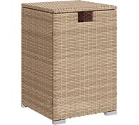 vidaXL Table de cachette pour réservoir de propane Beige 40x40x60 cm Poly rotin