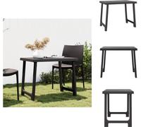 vidaXL Table de camping Anthracite 79x56x64 cm PP aspect bois - Tables de jardin