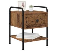vidaXL Table de Chevet 2 pc Bois Ancien Bois d'ingénierie, Table de Nuit contemporaine, Rangement spacieux, Design Compact pour déco Moderne