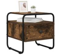 vidaXL Table de Chevet 2 pc Chêne fumé Bois d'ingénierie, Solutions de Rangement Moderne, Table de Chevet rectangulaire, Organisateur Compact, Cabinet Chic pour déco