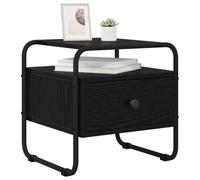 vidaXL Table de Chevet 2 pc Chêne Noir Bois d'ingénierie, Solutions de Rangement Moderne, Table de Chevet rectangulaire, Organisateur Compact, Cabinet Chic pour déco