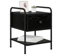 vidaXL Table de Chevet 2 pc Chêne Noir Bois d'ingénierie, Table de Nuit contemporaine, Rangement spacieux, Design Compact pour déco Moderne