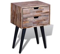 vidaXL Table de chevet 2 tiroirs