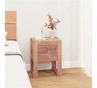 vidaXL Table de chevet 40 x 30 x 50 cm Bois de teck solide Brun G
