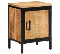 vidaXL Table de chevet – Bois de manguier massif brut 40x30x52,5 cm