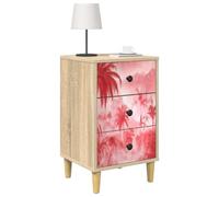 vidaXL Table de Chevet Aachen 2 pc Chêne Sonoma 36 x 33 x 60 cm, Chambre Moderne, Design rectangulaire avec Beaucoup de Rangement, Table de Nuit Pratique, Meuble de Chevet Compact
