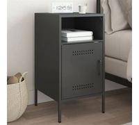 vidaXL Table de Chevet, Armoire de Lit avec Pieds, Table de Nuit avec Compartiment, Armoire de Nuit Chambre à Coucher, Noir 843066 Noir G