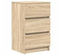 vidaXL Table de Chevet avec 3 tiroirs chêne Sonoma 39x35x65 cm, Table d'appoint, Armoire de lit, Table d'appoint pour la Chambre, Table de Nuit