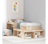 vidaXL Table de chevet et bureau 855750 Bois de pin massif 232x122x75 cm