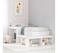vidaXL Table de chevet avec bureau - Bois de pin