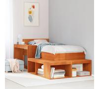 VIDAXL Table de chevet avec bureau - Cire marron