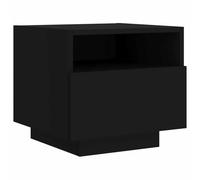 VidaXL Table de chevet LED - Noir