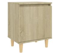 vidaXL Table de Chevet avec Pieds en Bois Table de Nuit Armoire de Chevet Armoire de Lit Chambre à Coucher Maison Chêne Sonoma 40x30x50 cm