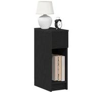 vidaXL Table de chevet avec tiroir chêne noir 20x36x60 cm, table d'appoint, armoire de lit, table d'appoint pour la chambre, 858697 Noir G