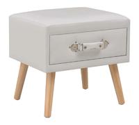 vidaXL Table de Chevet Table de Nuit Commode Table d’Appoint Bout de Canapé Table Basse Chambre à Coucher Salon Salle de Séjour Blanc Similicuir