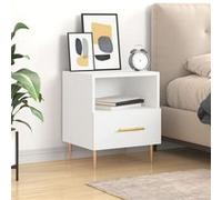 vidaXL Table de chevet Blanc