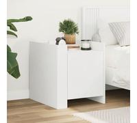 vidaXL Table de chevet blanc 45x50x50 cm bois d'ingénierie