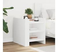 vidaXL Table de chevet blanc 45x50x50 cm bois d'ingénierie