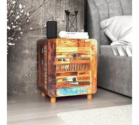 vidaXL Table de chevet Bois de récupération massif 43 x 33 x 51 cm Marron