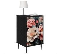 vidaXL Table de Chevet BORNE 2 pc Chêne Noir 36 x 33 x 61 cm, Chambre Moderne, Design rectangulaire avec Rangement, Table de Nuit Pratique, Meuble élégant, déco Minimaliste