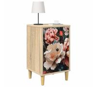 vidaXL Table de Chevet BORNE 2 pc Chêne Sonoma 36 x 33 x 60 cm, Chambre Moderne, Design rectangulaire avec Beaucoup de Rangement, Table de Nuit Pratique, Meuble de Chevet Compact
