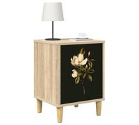 vidaXL Table de Chevet Bremen 2 pc Chêne Sonoma 36 x 33 x 50 cm, Mobilier de Chambre Moderne, Table de Nuit rectangulaire avec Rangement, Cabinet Compact en chêne Sonoma