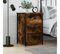 Vidaxl Table De Chevet Chêne Fumé 40x36x60 Cm Bois D'ingénierie Marron