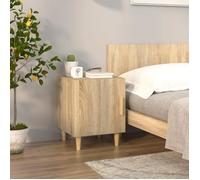 vidaXL Table de chevet Chêne Sonoma Bois d'ingénierie Marron G