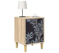 vidaXL Table de Chevet DOKKUM 2 pc Chêne Sonoma 36 x 33 x 50 cm, Mobilier de Chambre Moderne, Table de Nuit rectangulaire avec Rangement, Cabinet Compact en chêne Sonoma