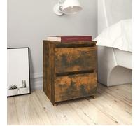 vidaXL Table de chevet en chêne fumé 30x30x40 cm bois d'ingénierie 815327