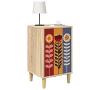 vidaXL Table de Chevet Essen 2 pc Chêne Sonoma 36 x 33 x 60 cm, Chambre Moderne, Design rectangulaire avec Beaucoup de Rangement, Table de Nuit Pratique, Meuble de Chevet Compact