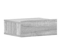 vidaXL Table de Chevet Flottante Murale Table de Nuit Armoire de Chevet Armoire de Lit Meuble de Chambre Intérieur Sonoma Gris 40x30x15 cm
