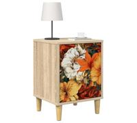 vidaXL Table de Chevet GENNEP 2 pc Chêne Sonoma 36 x 33 x 50 cm, Mobilier de Chambre Moderne, Table de Nuit rectangulaire avec Rangement, Cabinet Compact en chêne Sonoma
