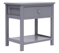 vidaXL Table de chevet Gris 40x29x42 cm Bois de Paulownia