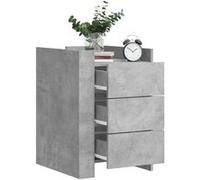 vidaXL Table de chevet gris béton