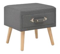 vidaXL Table de chevet - Gris foncé