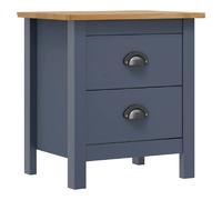 Table de chevet Hill Gris 46x35x49,5 cm Bois de pin solide