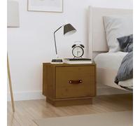 vidaXL Table de chevet Marron miel 40x34x35 cm Bois de pin solide