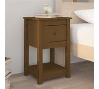 vidaXL Table de chevet Marron miel 40x35x61,5 cm Bois de pin solide821735 Marron G