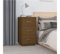 vidaXL Table de chevet Marron miel 40x40x75 cm Bois de pin solide