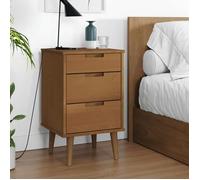 vidaXL Table de chevet MOLDE Marron 40x35x65 cm Bois de pin solide 4013409