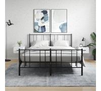 vidaXL Table de chevet murale 2 pcs blanc 35x35x20 cm