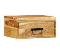 Vidaxl Table De Chevet Murale Bois Massif D'acacia Marron