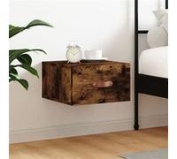 Vidaxl Table De Chevet Murale Chêne Fumé 35x35x20 Cm