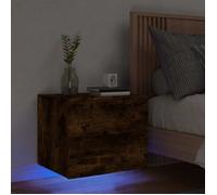 vidaXL Table de Chevet Murale LED