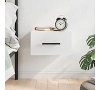 vidaXL Table de chevet murale - Blanc