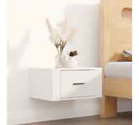 vidaXL Table de Chevet Murale - Blanc